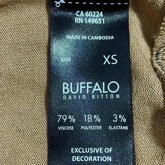 Buffalo Cheetah Gold Pullover XS Long Sleeve Casual All Over Spot Print NWT - Picture 5 of 6